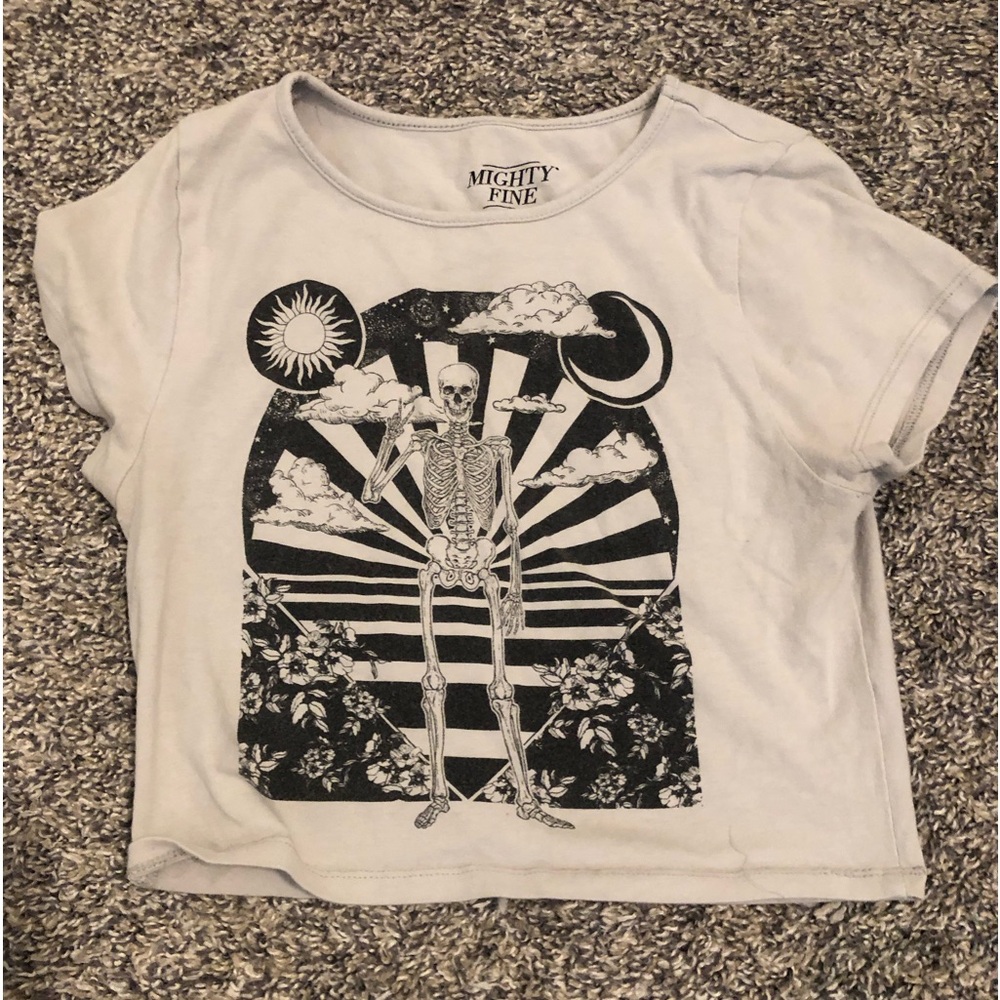 Mighty fine skeleton crop top